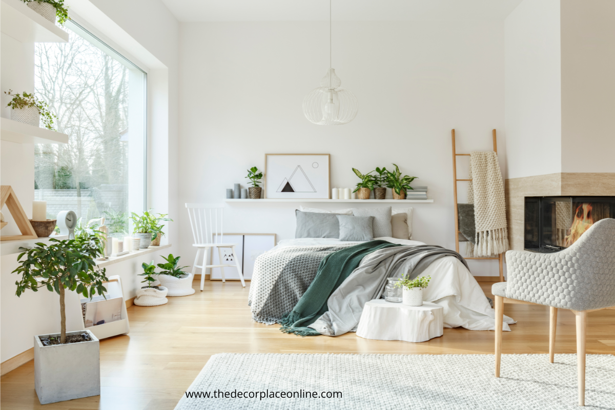 white cozy bedroom